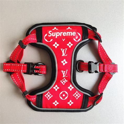 louis vuitton supreme dog leash|louis vuitton dog collar large.